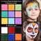 15 Colors Macaron Face Body Paint Set, Painting Palette Makeup Kit + 10pc Colorful Artist Brushes, Oil Base Paint Set for Halloween, Cosplay, Parties and SFX Costume